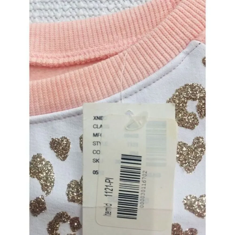 Justice Girls 18/20 Pink‎ Glitter Reindeer Sequin Pocket Fleece Sweater